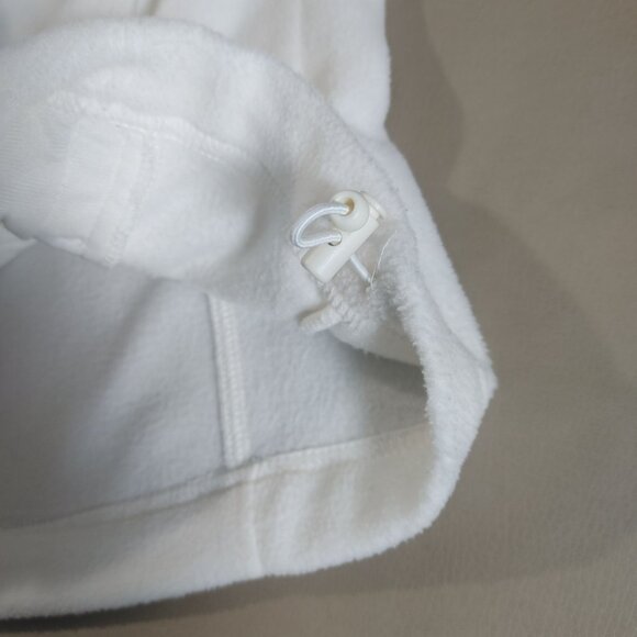 Columbia Jacket Coat White Full Zip Fleece Size Large Pocket Soft Warm Outerwear - Picture 7 of 11